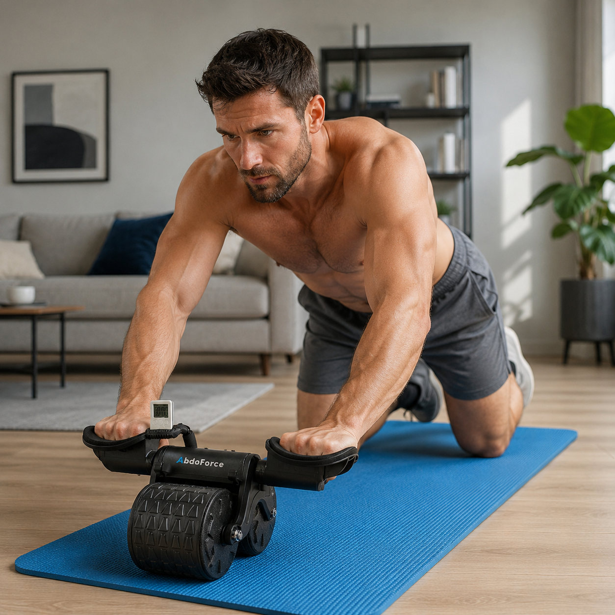 Roue Abdominale AbdoForce™ – Sculpte tes abdos et renforce ton gainage à la maison
