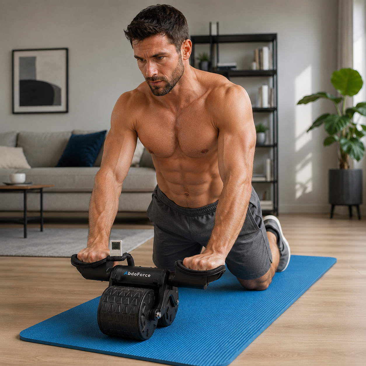 Roue Abdominale AbdoForce™ – Sculpte tes abdos et renforce ton gainage à la maison