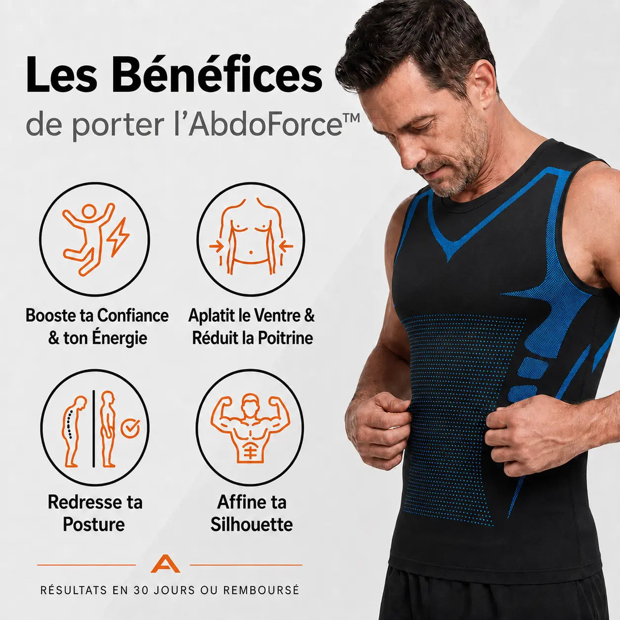 Débardeur ionique de compression | Ventre plat instantanné